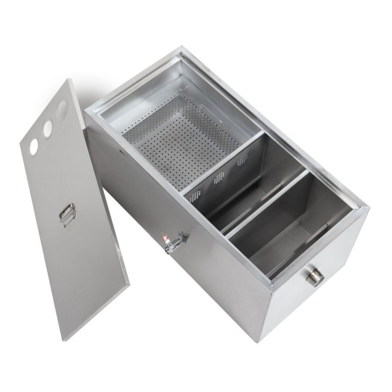 Commercial Kitchen Grease Trap - ステンレス製グリーストラップ油水分離フィルター業務用厨房ケータリング三次沈殿槽埋設型