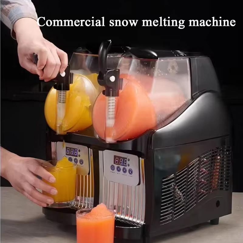Slushy Machine - 業務用4Lダブルタンク スラッシュマシン コールドドリンク スラッシーメーカー 冷凍アイス スラッシー