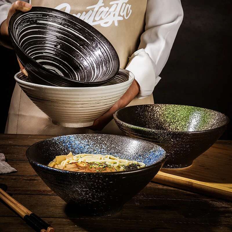 Commercial Kitchen Japanese - 日本の陶磁器食器 ラーメン丼 汁椀 業務用ボウル 家庭用 レストラン