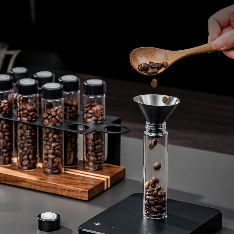 JUSTINLAU ガラス製コーヒー豆保存容器 気密1方向バ - Commercial Kitchen Shed のレビューと価格
