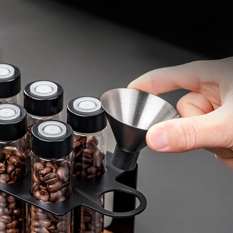 JUSTINLAU ガラス製コーヒー豆保存容器 気密1方向バ - Commercial Kitchen Shed のレビューと価格
