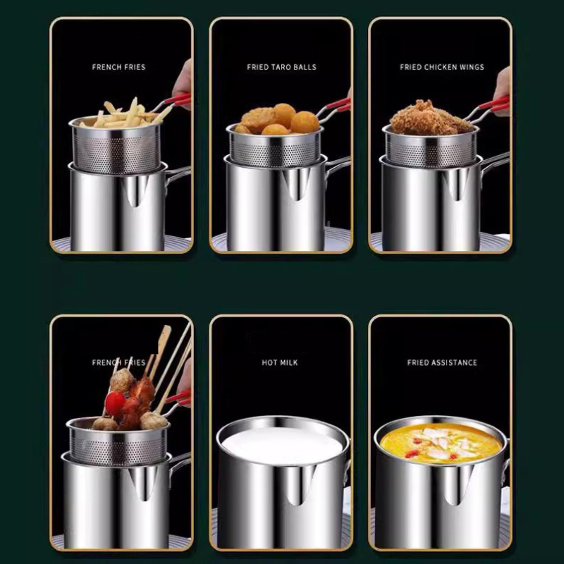 304 ステンレス鋼ディープフライヤーフライバスケット付き多 - Commercial Kitchen Cooking のレビューと価格