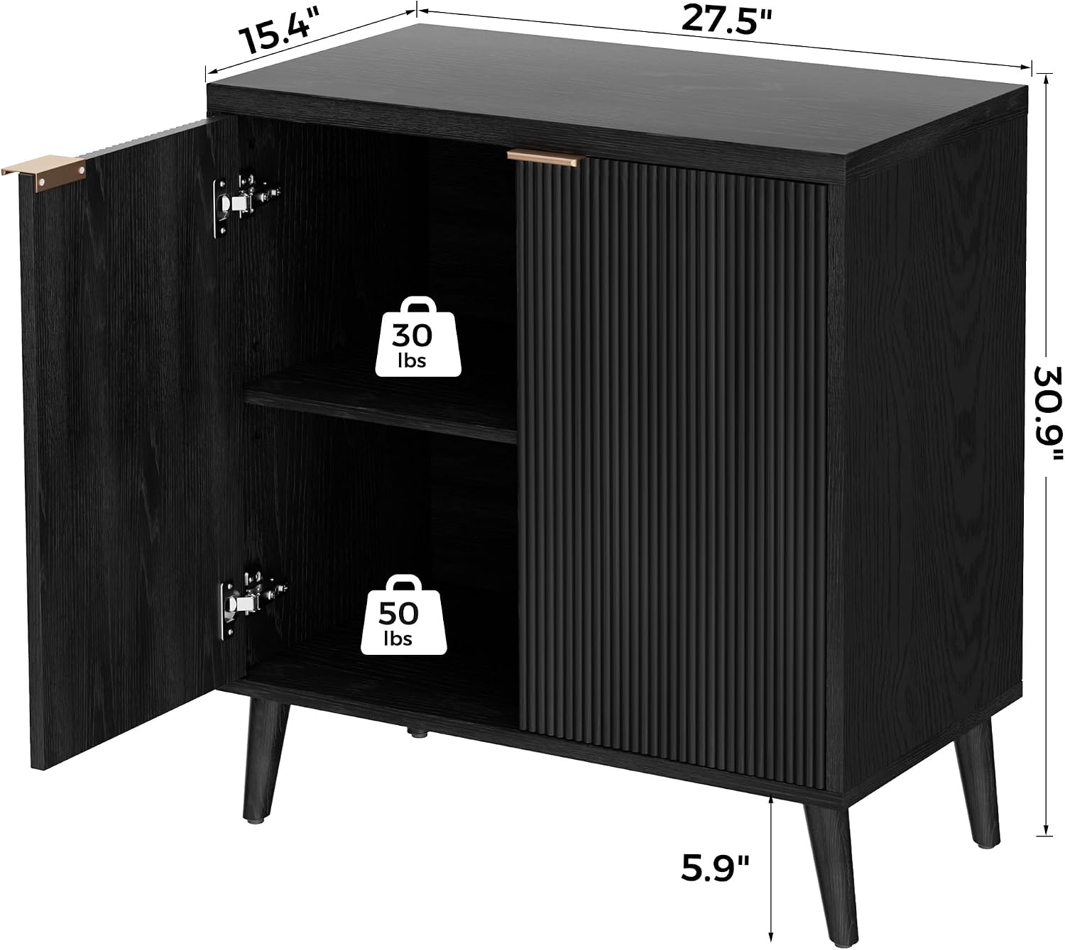 溝付きビュッフェキャビネット 収納付き モダンなサイドボード - Commercial Kitchen Shed のレビューと価格