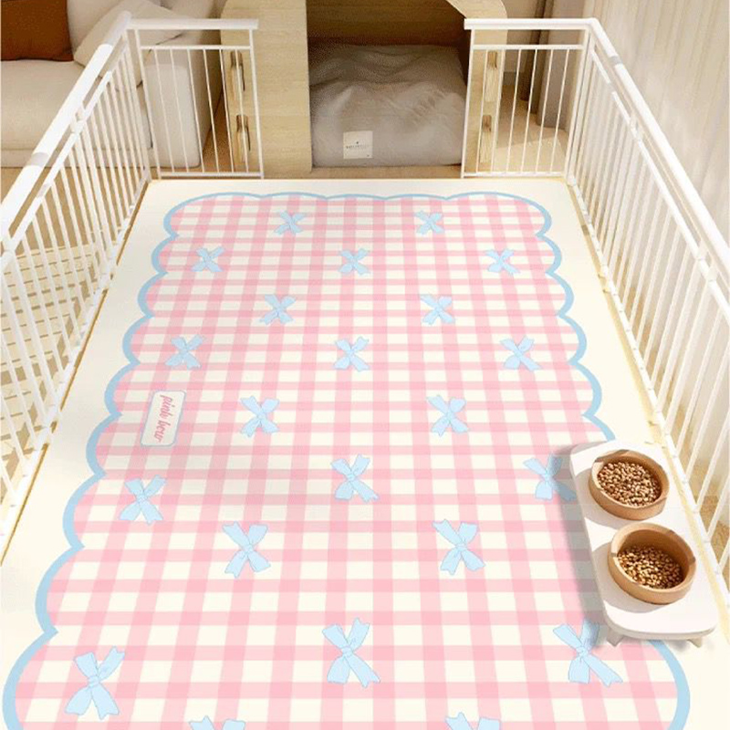ペット用防水カーペット 猫 犬用食事マット ブルーチェック柄 - Commercial Kitchen Japanese のレビューと価格