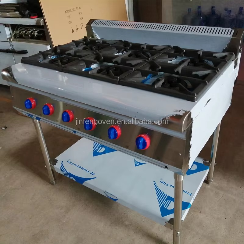 業務用厨房機器 プロ仕様 6口ガスコンロ 工業用ポータブルガ - Commercial Kitchen Cooking のレビューと価格