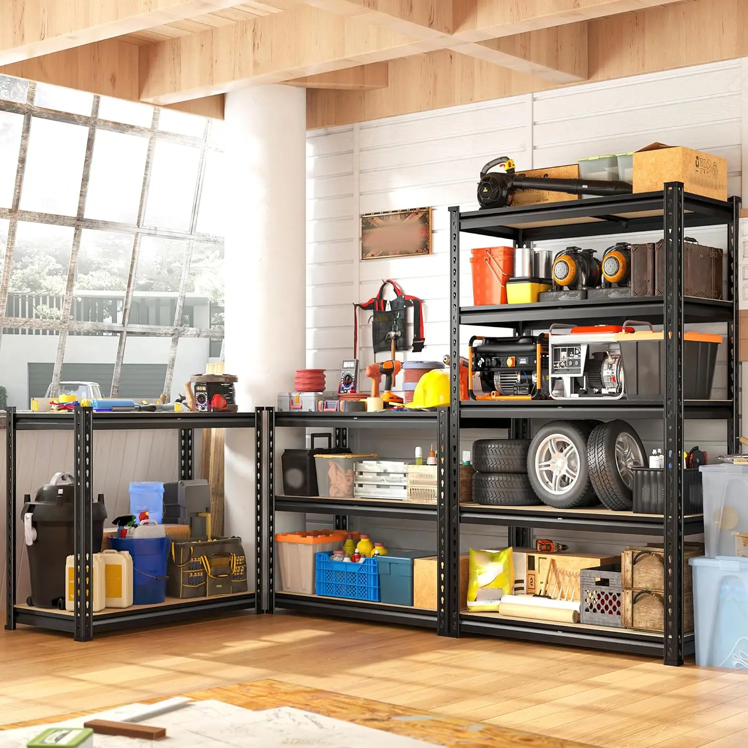 2個入り収納棚、5段ガレージシェルフ、高耐久性、耐荷重200 - Commercial Kitchen Warehouse のレビューと価格