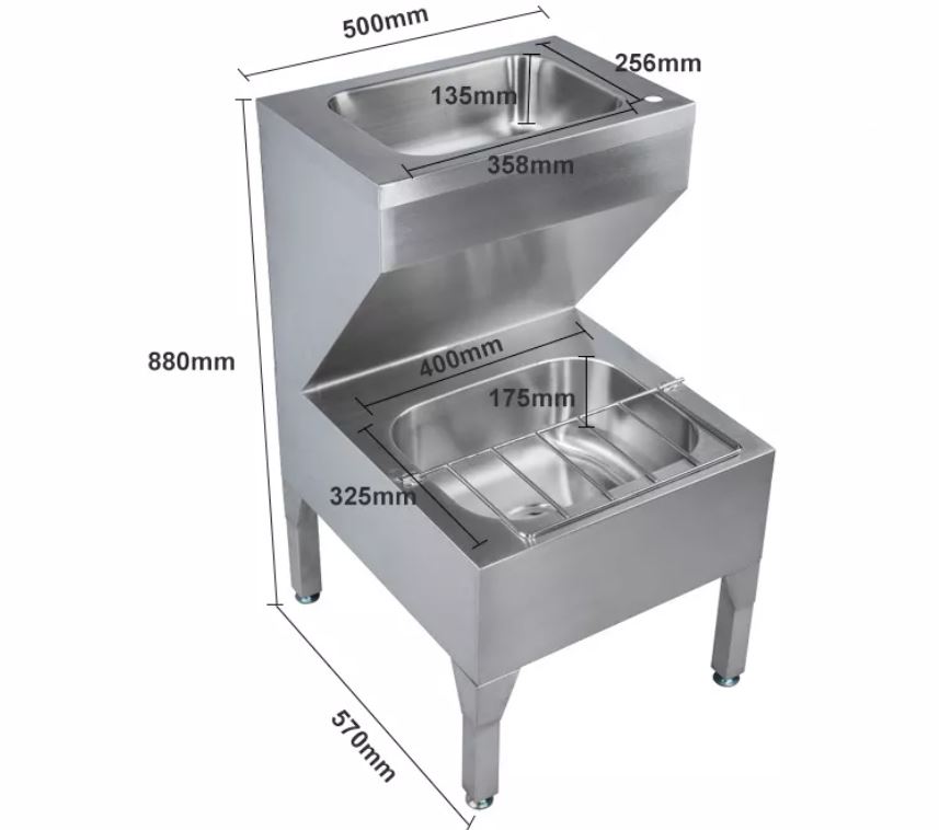 業務用ステンレス製厨房用洗浄機シンクモップシンク手洗い場付き - Kitchen Cleaner Commercial のレビューと価格