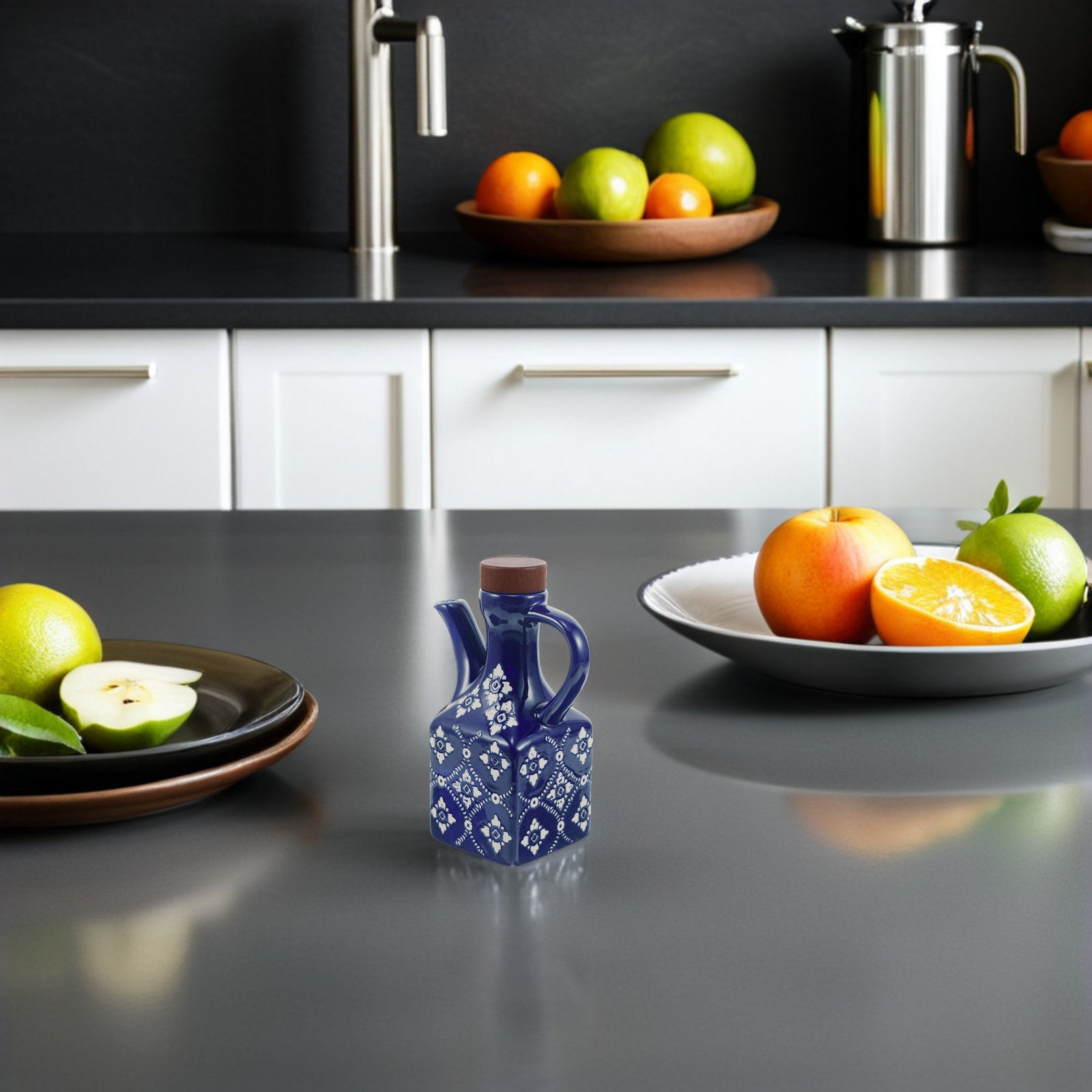 セラミック製オリーブオイルディスペンサーボトル 250ml  - Commercial Kitchen Japanese のレビューと価格