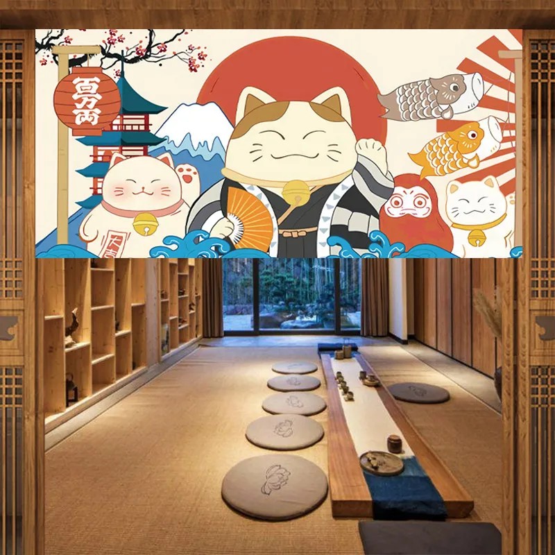 VIKAMA 日本の富士着物のれん ドアカーテン ベルクロパ - Commercial Kitchen Japanese のレビューと価格